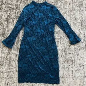Blue Silk Dress